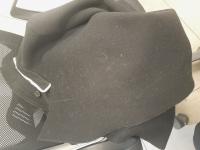 CS1857/2025 BLACK JACKET WITH WHITE AND BLACK COLLAR